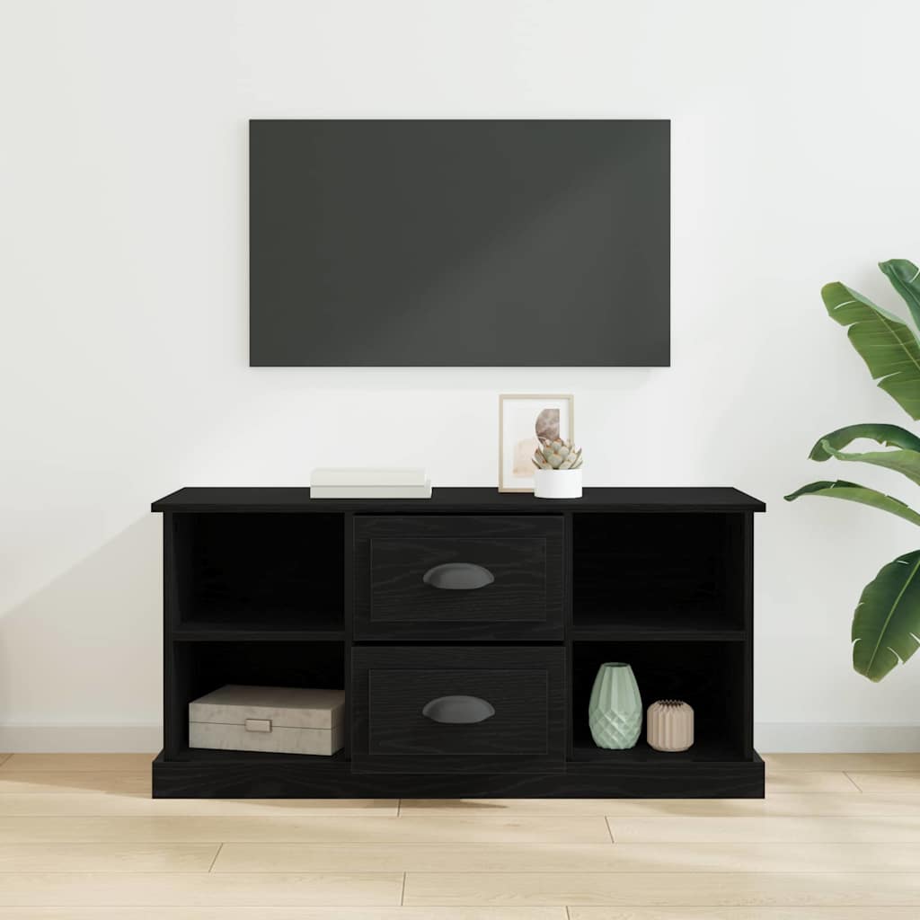 TV-Schränk 99,5 x 35,5 x 48 cm Schwarz Eichen-Optik