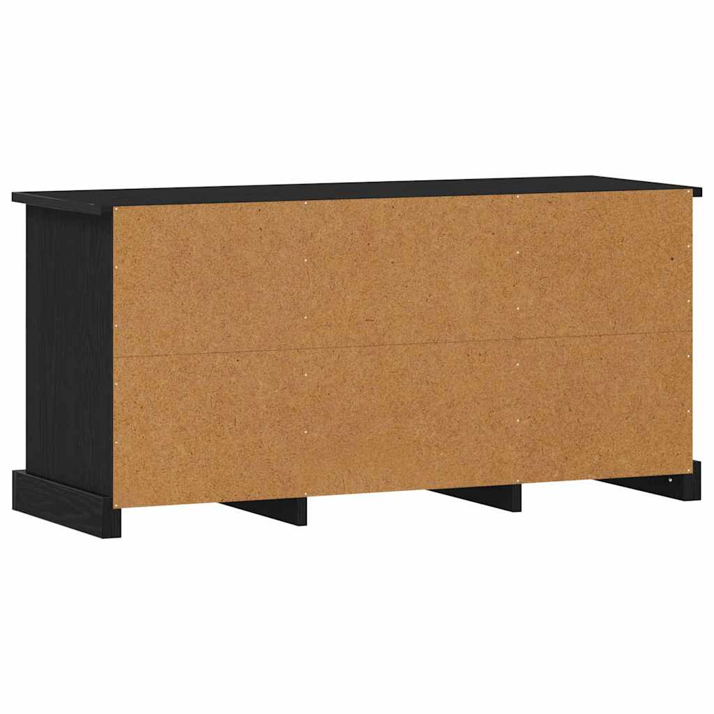 TV-Schränk 99,5 x 35,5 x 48 cm Schwarz Eichen-Optik