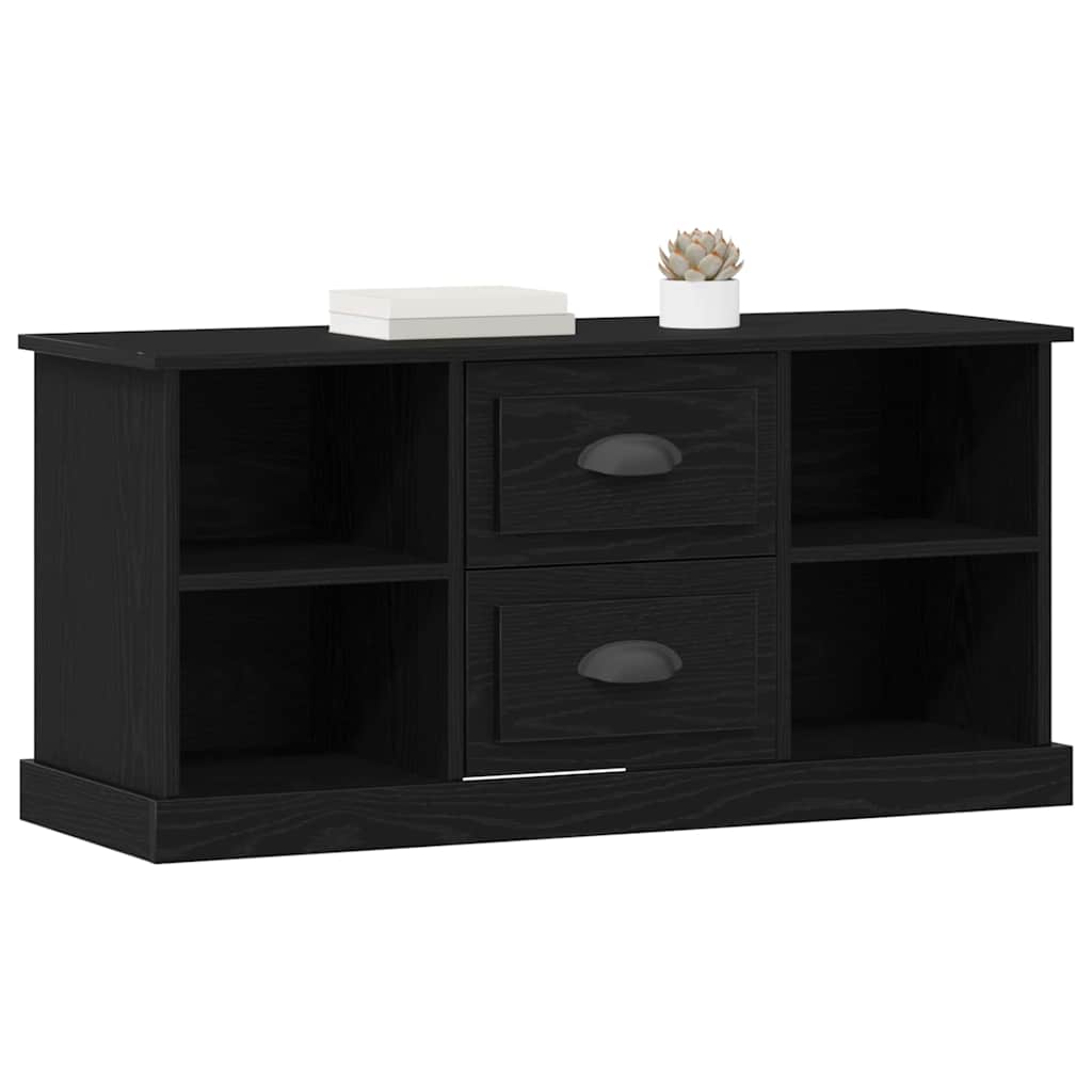 TV-Schränk 99,5 x 35,5 x 48 cm Schwarz Eichen-Optik