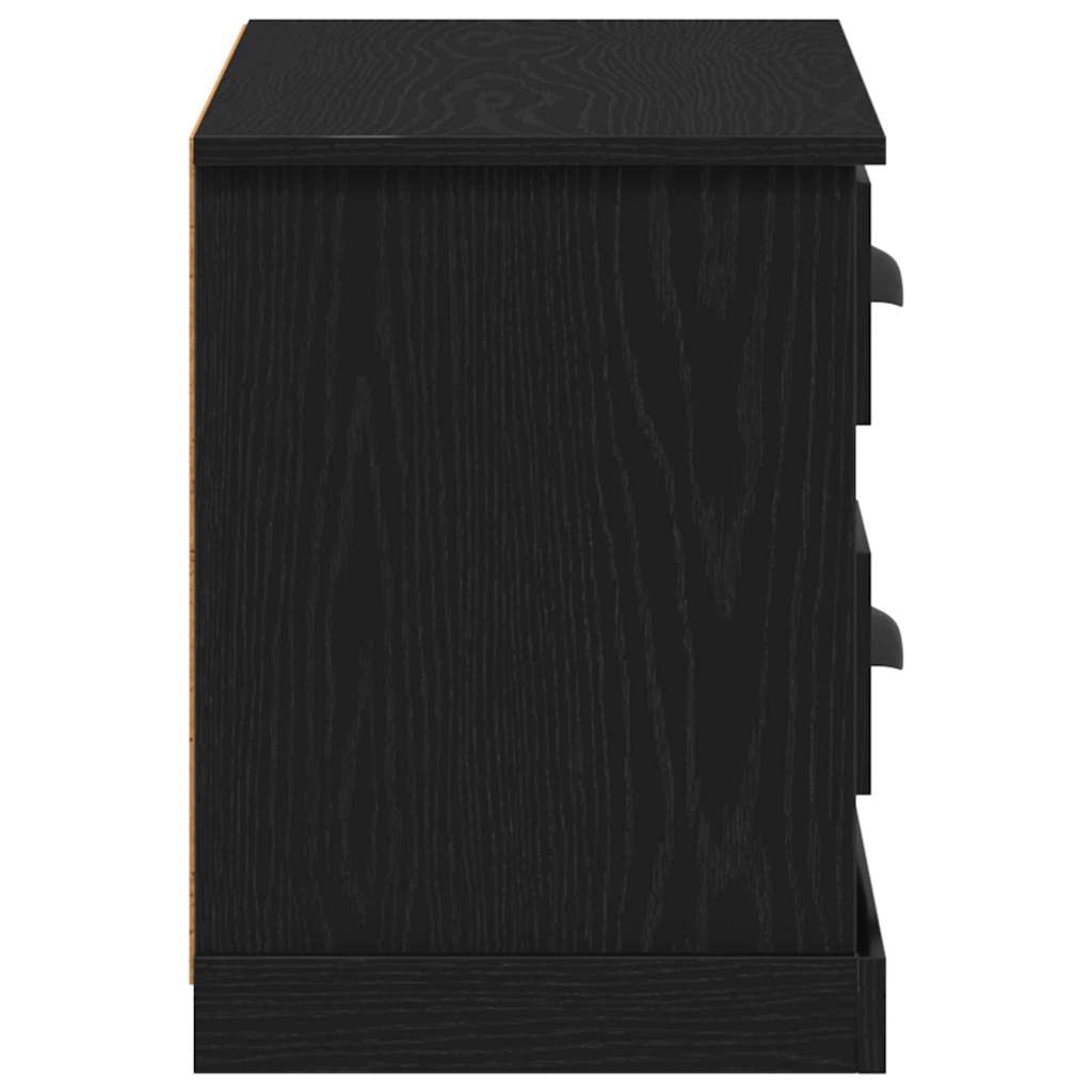 TV-Schränk 99,5 x 35,5 x 48 cm Schwarz Eichen-Optik