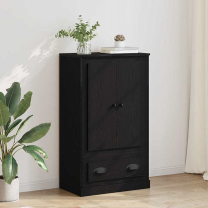 Highboard Schwarz Eichen-Optik 60 x 35,5 x 103,5 cm