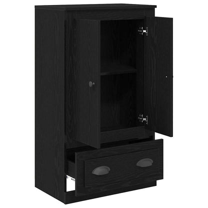 Highboard Schwarz Eichen-Optik 60 x 35,5 x 103,5 cm