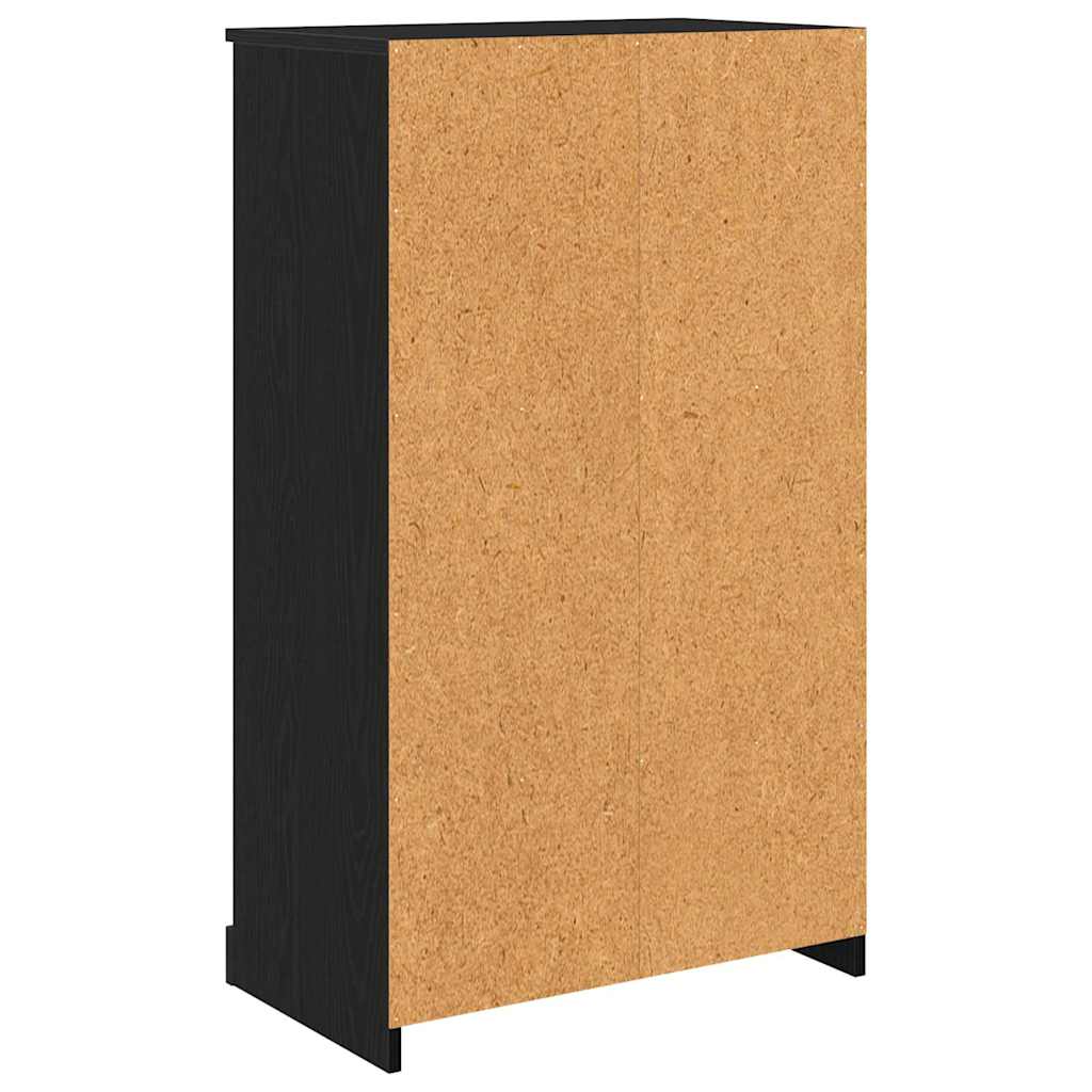 Highboard Schwarz Eichen-Optik 60 x 35,5 x 103,5 cm