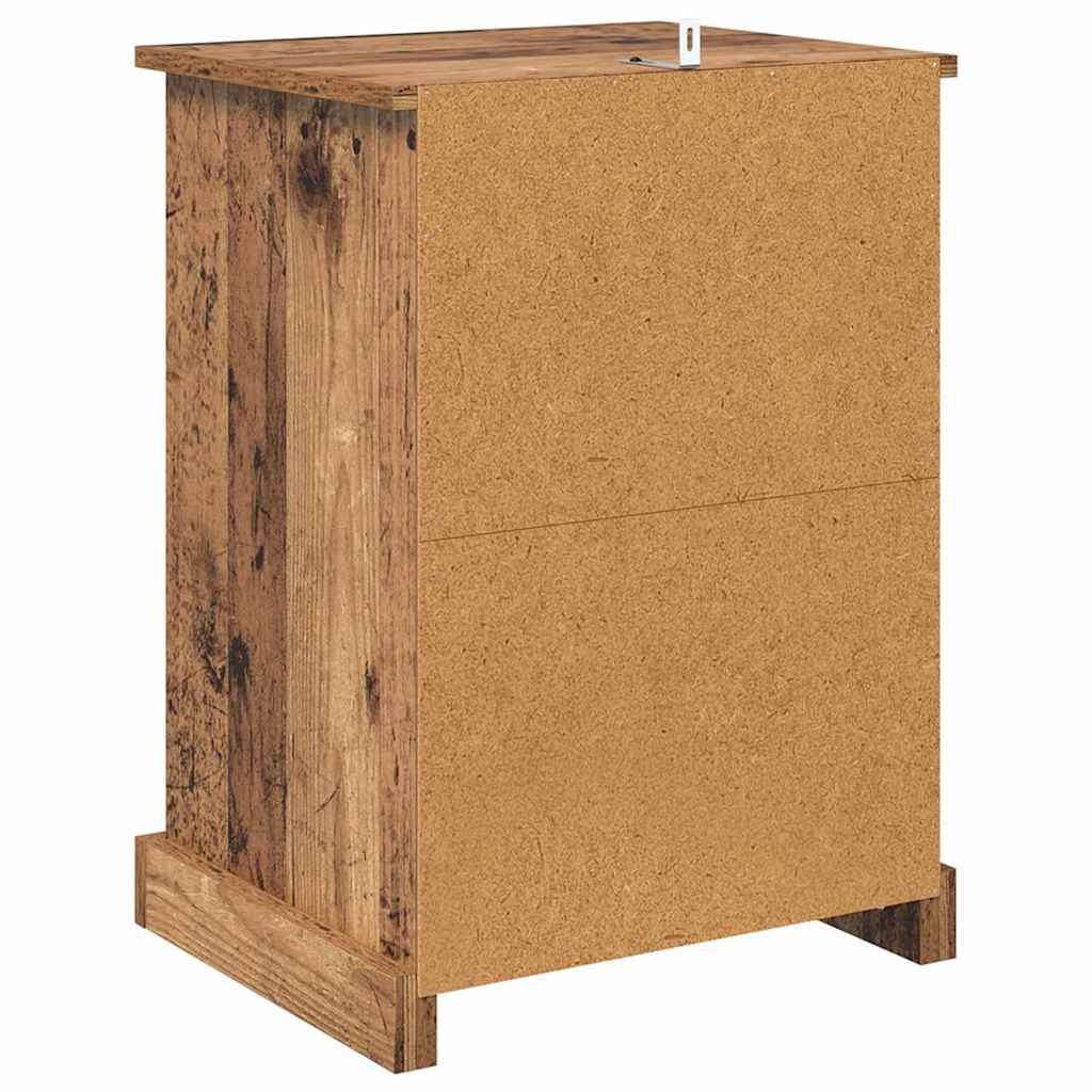Nachttisch mit Schubladen Altholz 43 x 36 x 60 cm Holzwerkstoff