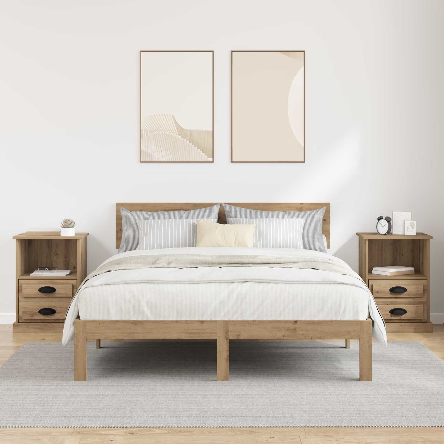 Nachttisch 2 stk. Artisan-Eiche 36 x 43 x 60 cm Holzwerkstoff