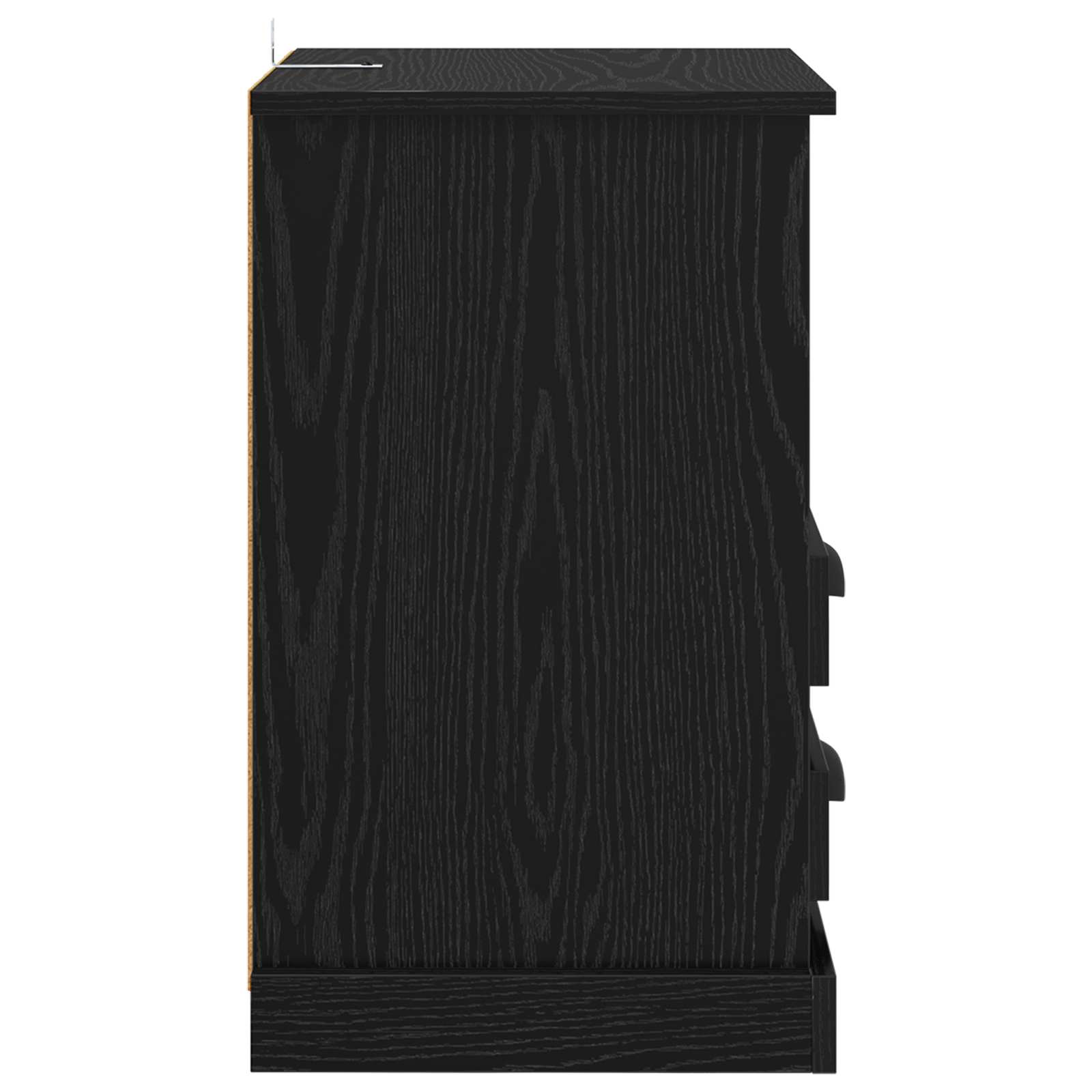 Nachttisch 2 stk. Schwarz Eichen-Optik 36 x 43 x 60 cm