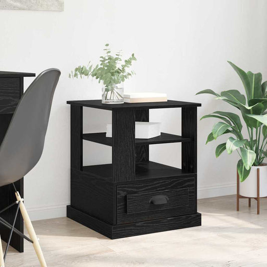Nachttisch Schwarz Eichen-Optik 50 x 50 x 60 cm Holzwerkstoff