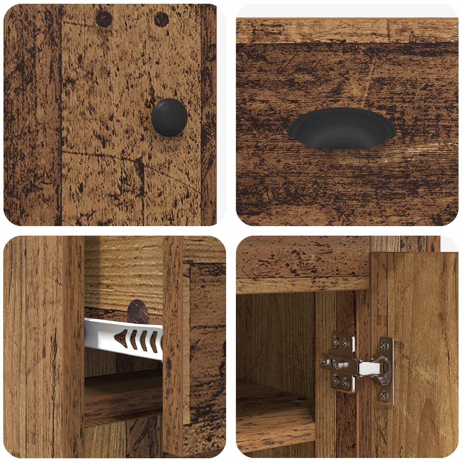 Highboard Altholz 70 x 35,5 x 67,5 cm Holzwerkstoff