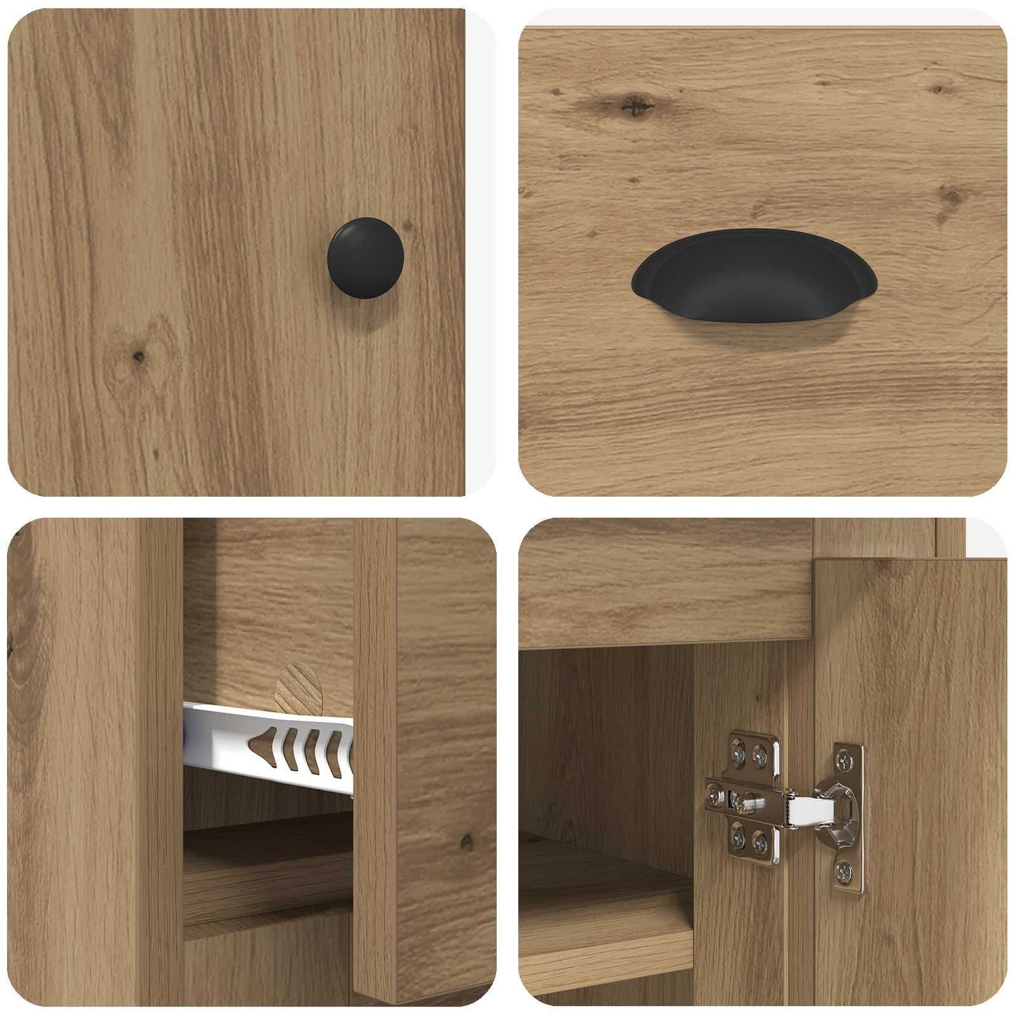 Highboard Artisan-Eiche 70 x 35,5 x 67,5 cm Holzwerkstoff