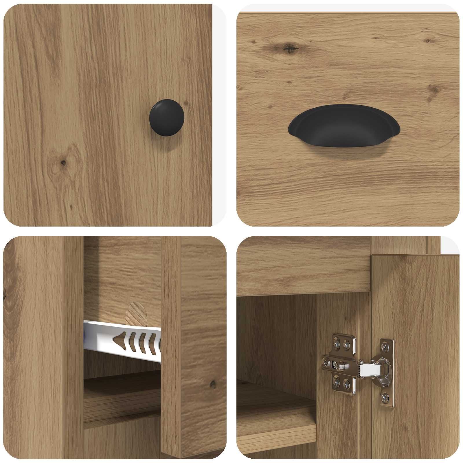Highboard Artisan-Eiche 70 x 35,5 x 67,5 cm Holzwerkstoff
