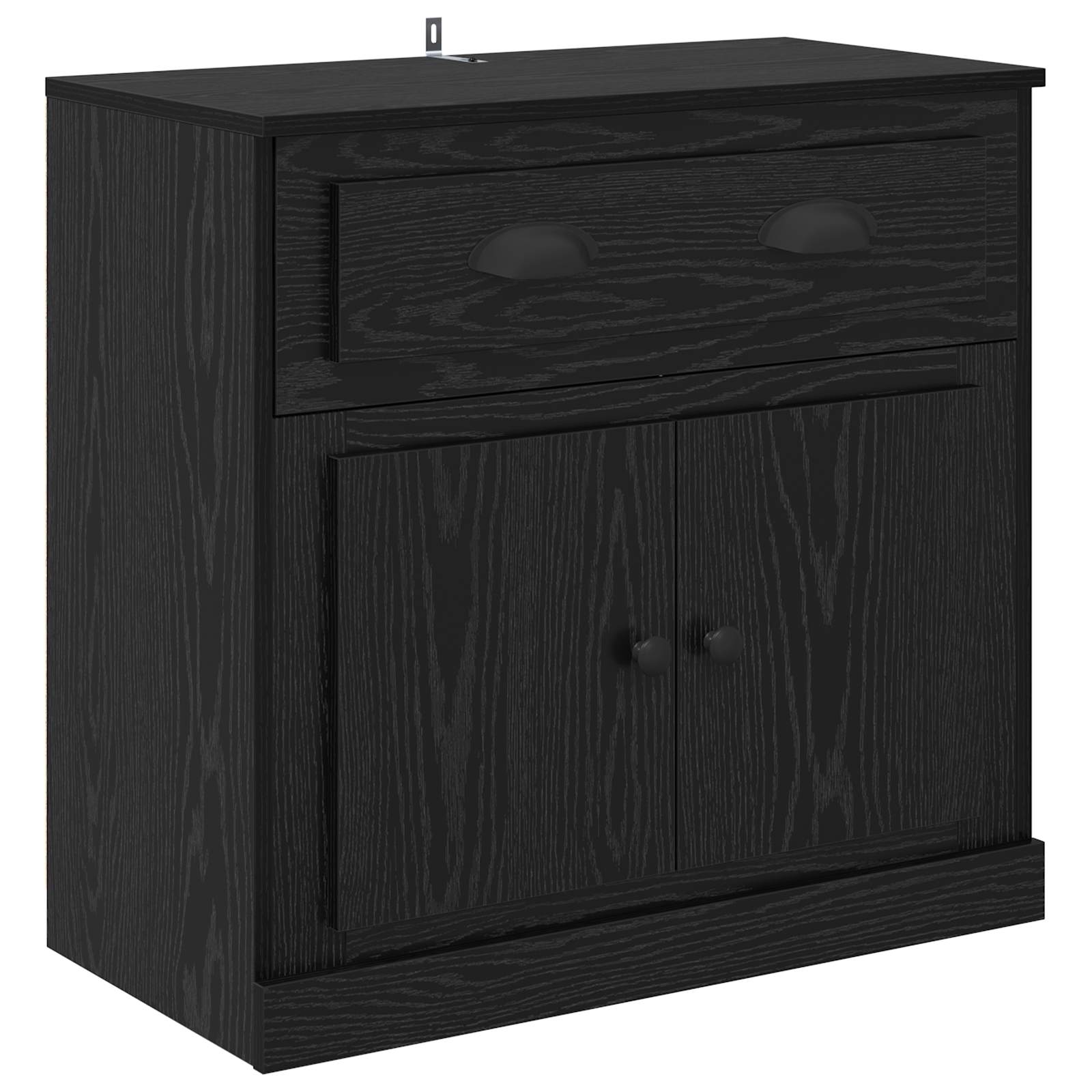 Highboard Schwarz Eichen-Optik 70 x 35,5 x 67,5 cm