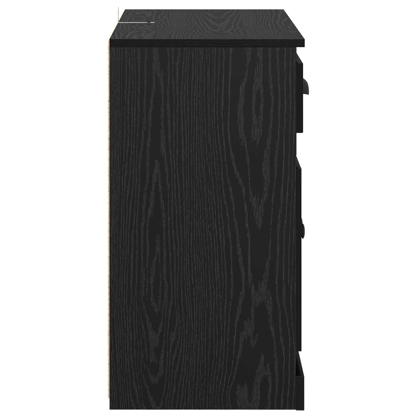 Highboard Schwarz Eichen-Optik 70 x 35,5 x 67,5 cm