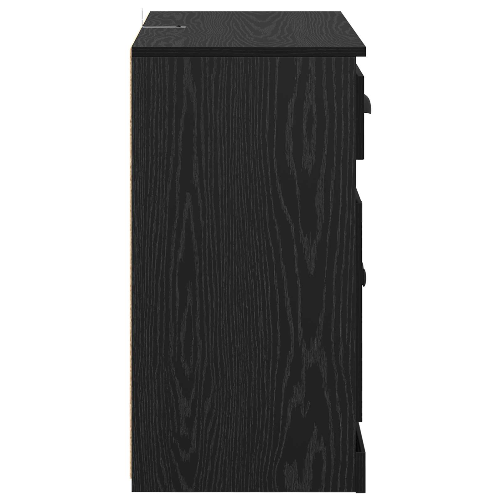 Highboard Schwarz Eichen-Optik 70 x 35,5 x 67,5 cm