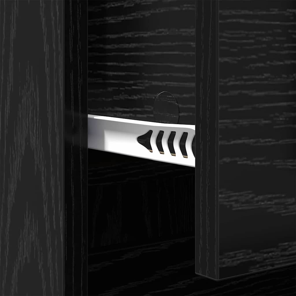 Sideboard Schwarz Eichen-Optik 70 x 35,5 x 67,5 cm