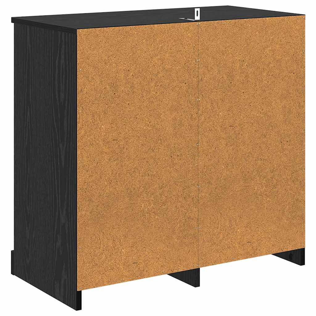 Sideboard Schwarz Eichen-Optik 70 x 35,5 x 67,5 cm