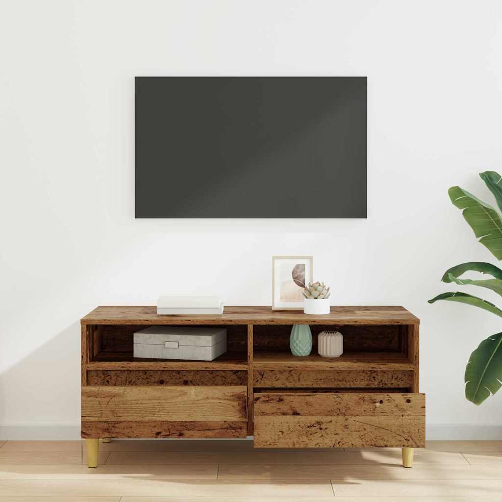 TV-Schränk 100 x 34,5 x 44,5 cm Altholz Holzwerkstoff