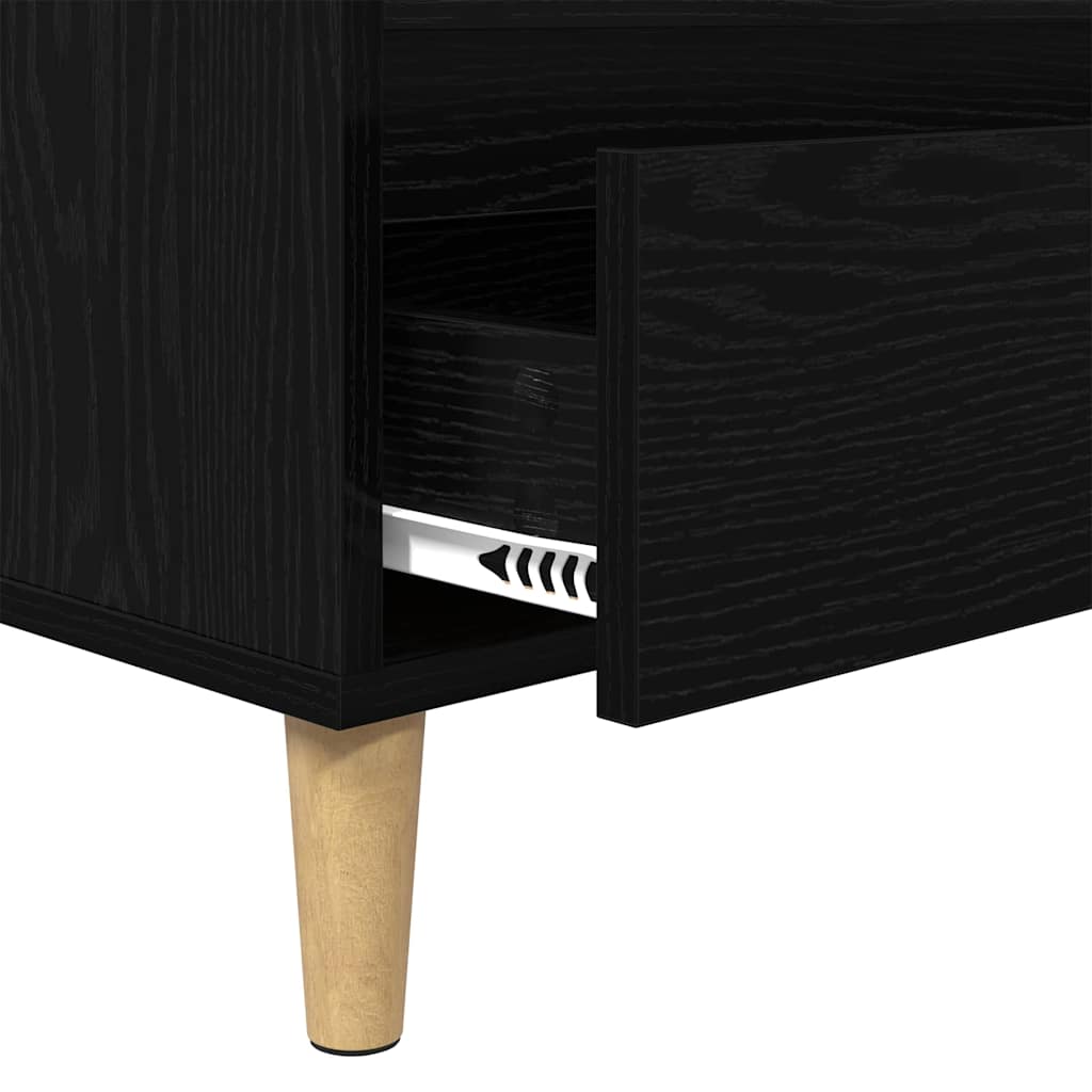 TV-Schränk 100 x 34,5 x 44,5 cm Schwarz Eichen-Optik