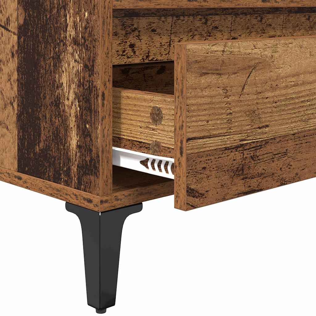 TV-Schränk Altholz 100 x 34,5 x 44,5 cm Verbundholz und Eisen