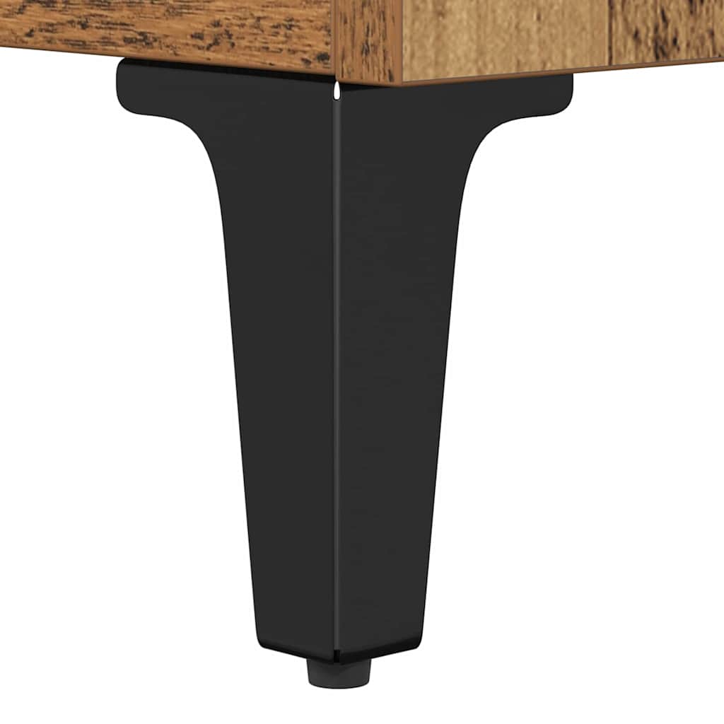 TV-Schränk Altholz 100 x 34,5 x 44,5 cm Verbundholz und Eisen