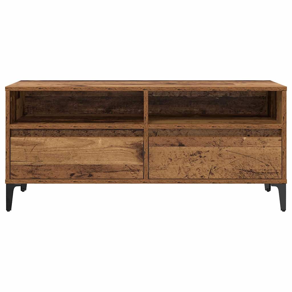 TV-Schränk Altholz 100 x 34,5 x 44,5 cm Verbundholz und Eisen