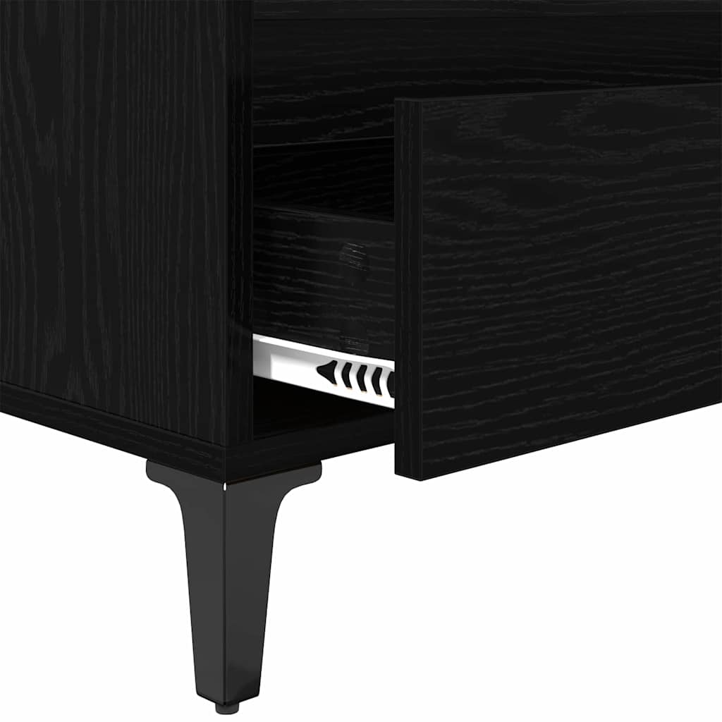 TV-Schränk Schwarz Eichen-Optik 100 x 34,5 x 44,5 cm