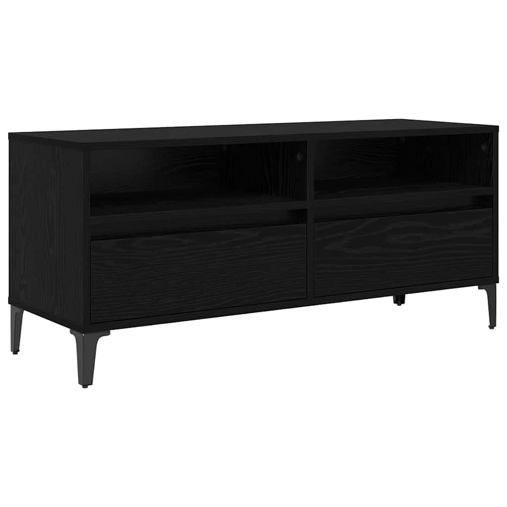 TV-Schränk Schwarz Eichen-Optik 100 x 34,5 x 44,5 cm