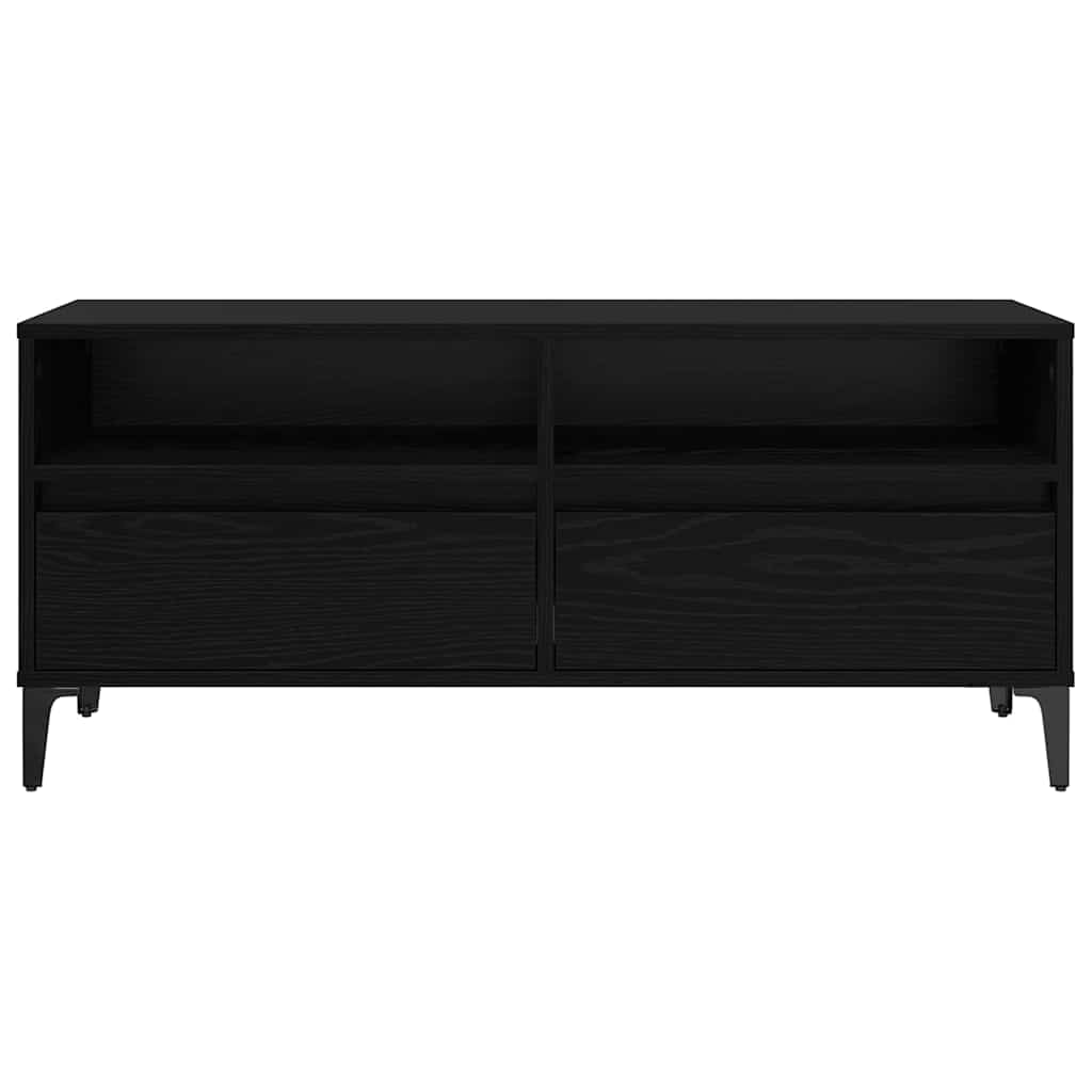 TV-Schränk Schwarz Eichen-Optik 100 x 34,5 x 44,5 cm