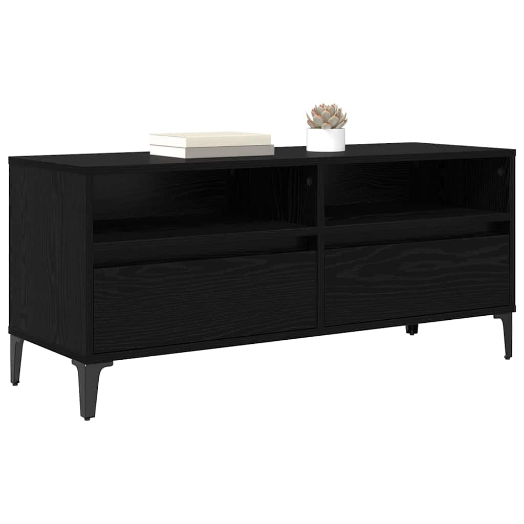 TV-Schränk Schwarz Eichen-Optik 100 x 34,5 x 44,5 cm