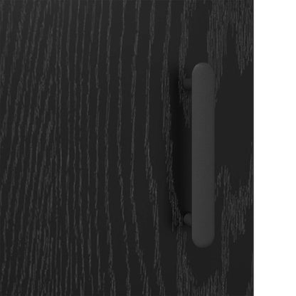Sideboard Schwarz Eichen-Optik 69,5 x 34 x 90 cm Holzwerkstoff