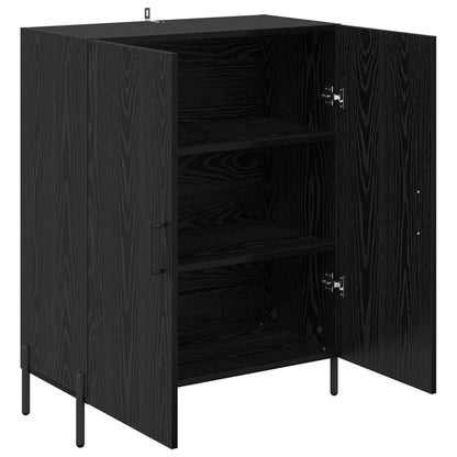 Sideboard Schwarz Eichen-Optik 69,5 x 34 x 90 cm Holzwerkstoff