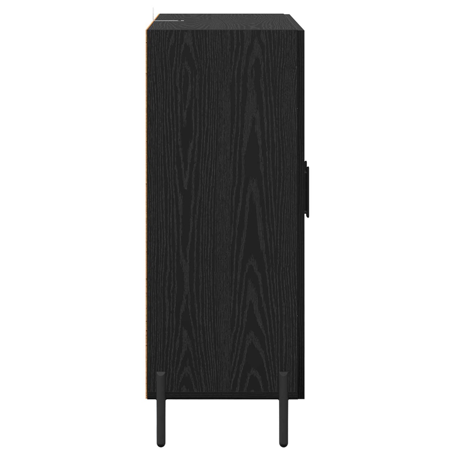 Sideboard Schwarz Eichen-Optik 69,5 x 34 x 90 cm Holzwerkstoff