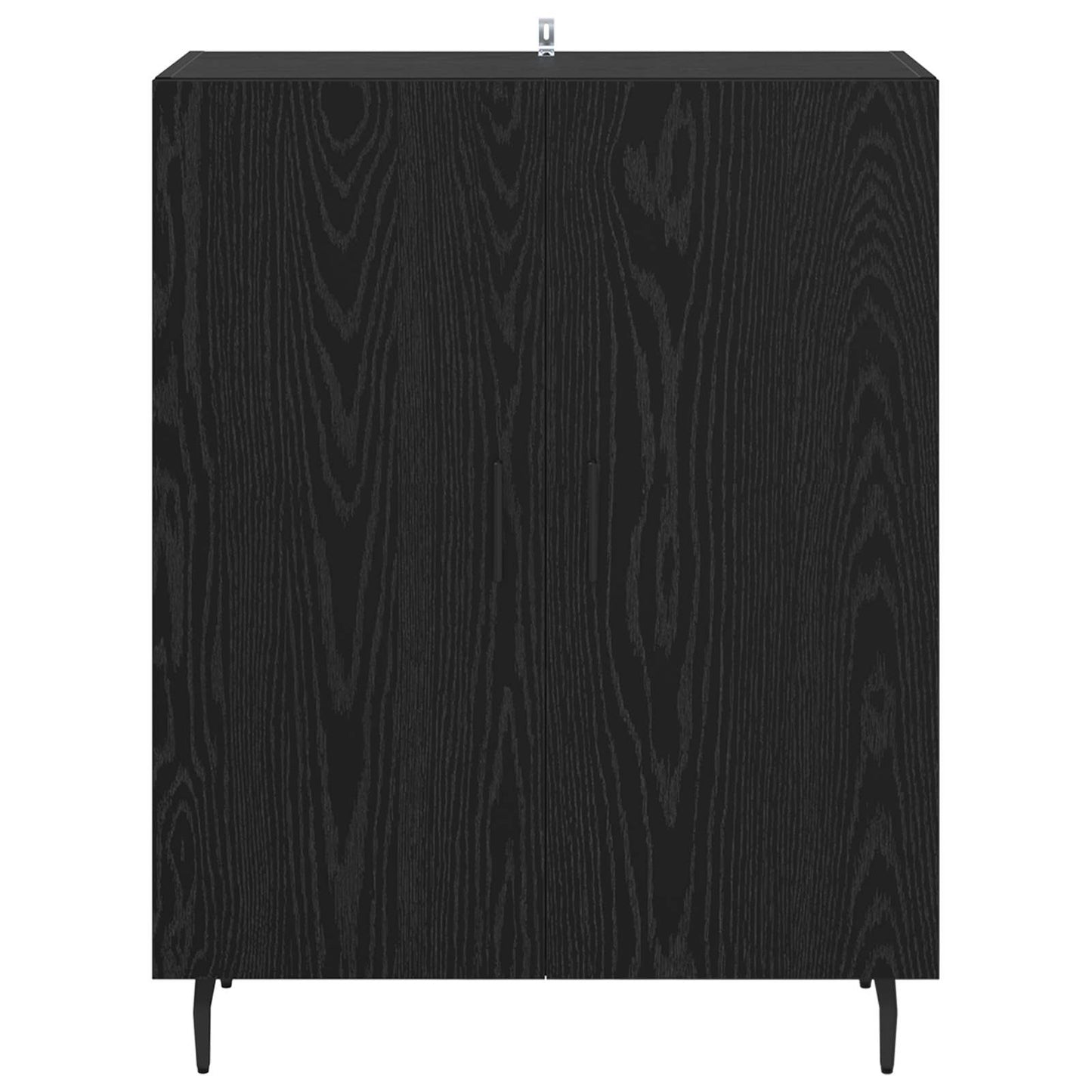 Sideboard Schwarz Eichen-Optik 69,5 x 34 x 90 cm Holzwerkstoff