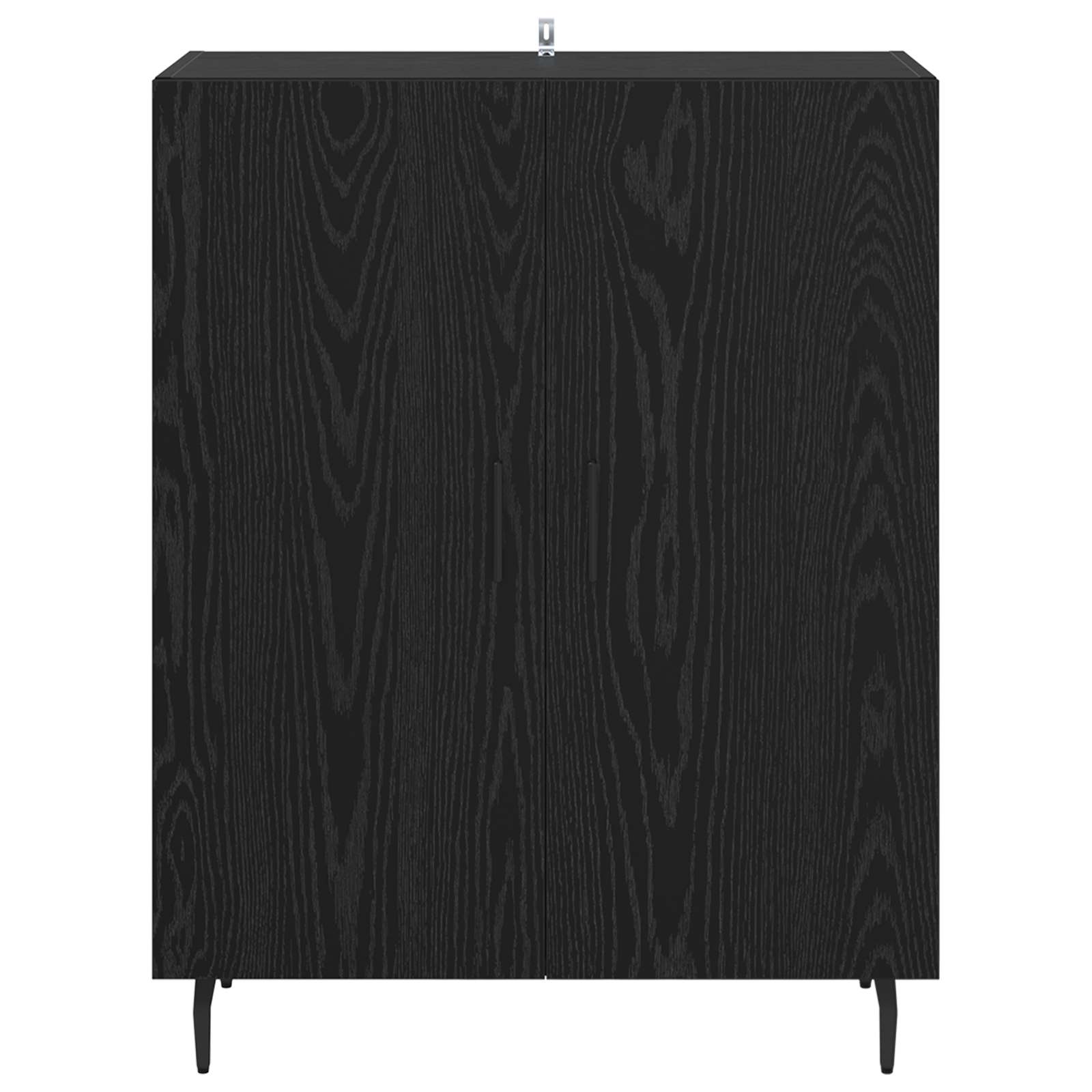 Sideboard Schwarz Eichen-Optik 69,5 x 34 x 90 cm Holzwerkstoff