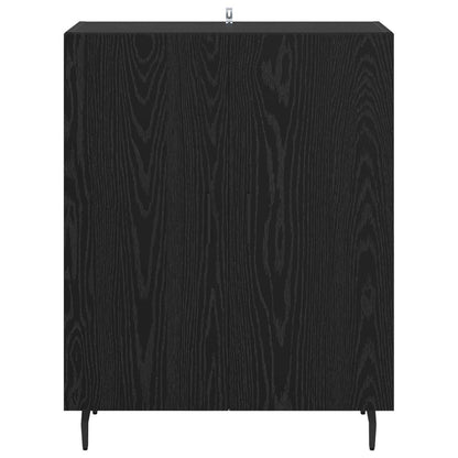 Sideboard Schwarz Eichen-Optik 69,5 x 34 x 90 cm Holzwerkstoff