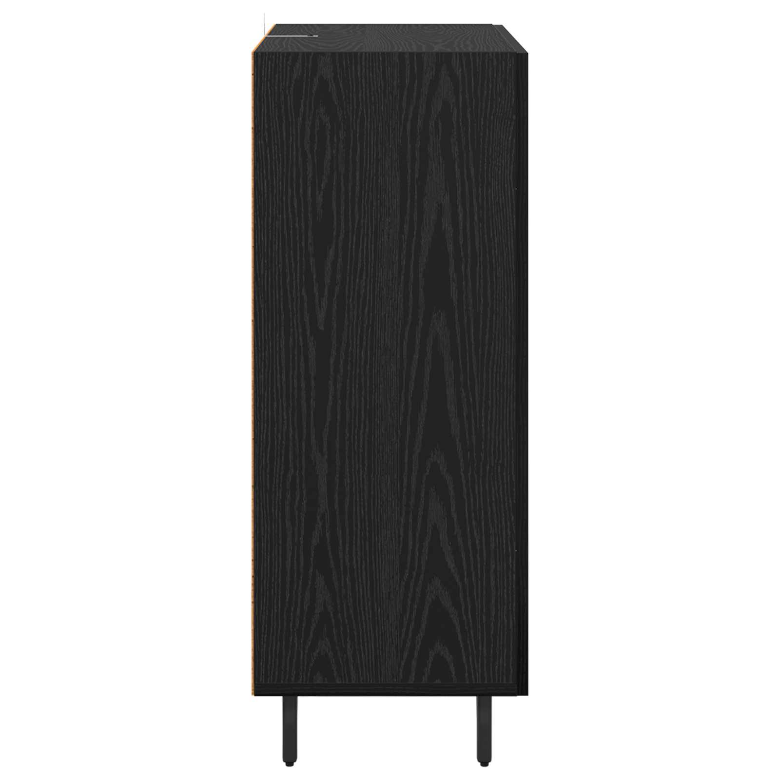 Sideboard Schwarz Eichen-Optik 69,5 x 34 x 90 cm Holzwerkstoff