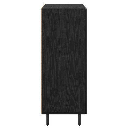 Sideboard Schwarz Eichen-Optik 69,5 x 34 x 90 cm Holzwerkstoff