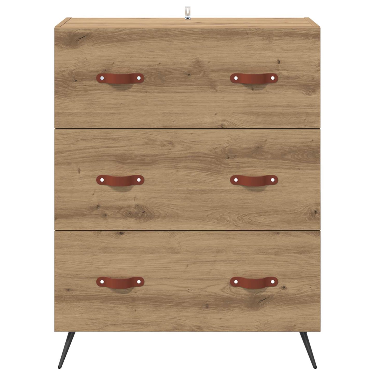 Kommode 3-Schublade Artisan-Eiche 69,5 x 34 x 90 cm