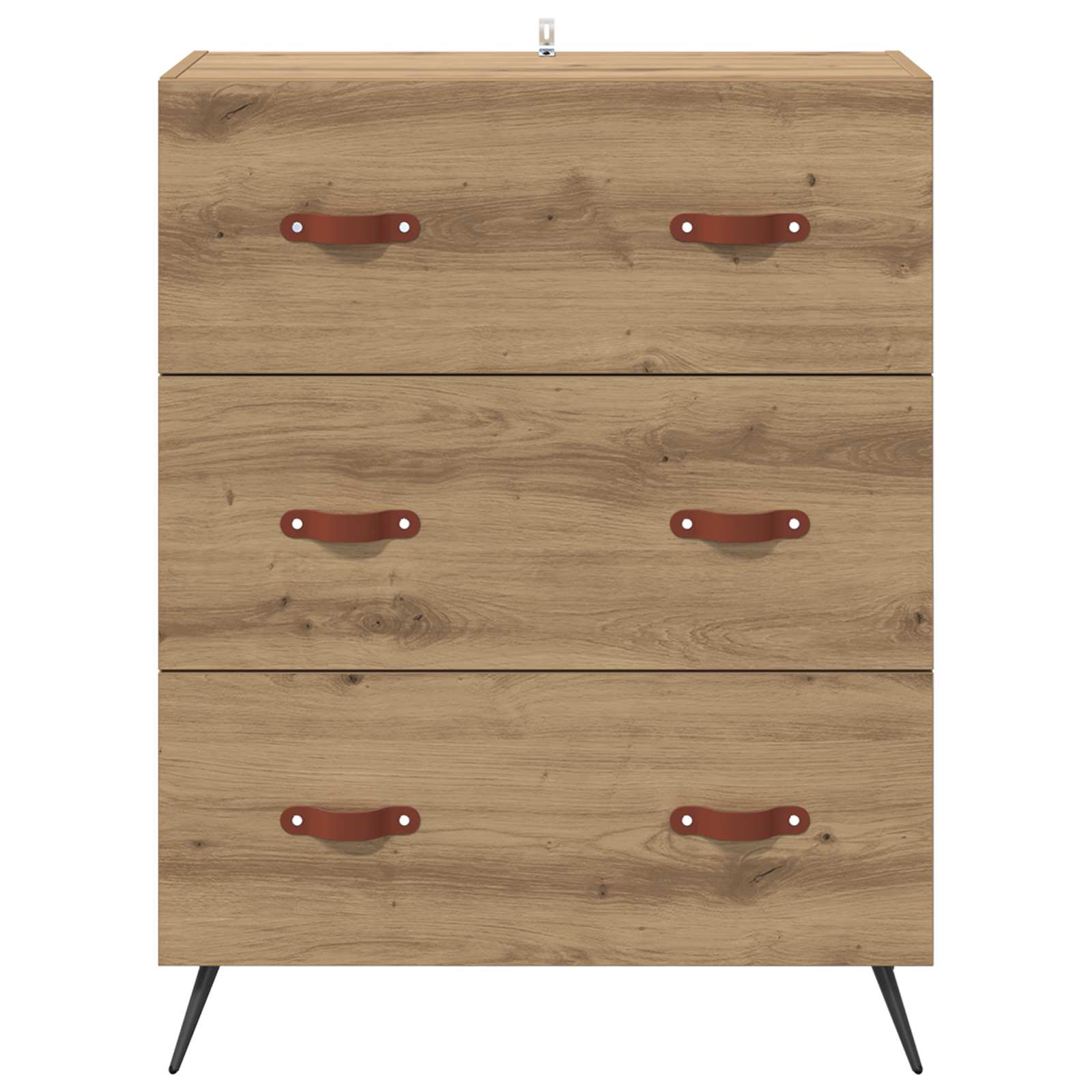 Kommode 3-Schublade Artisan-Eiche 69,5 x 34 x 90 cm