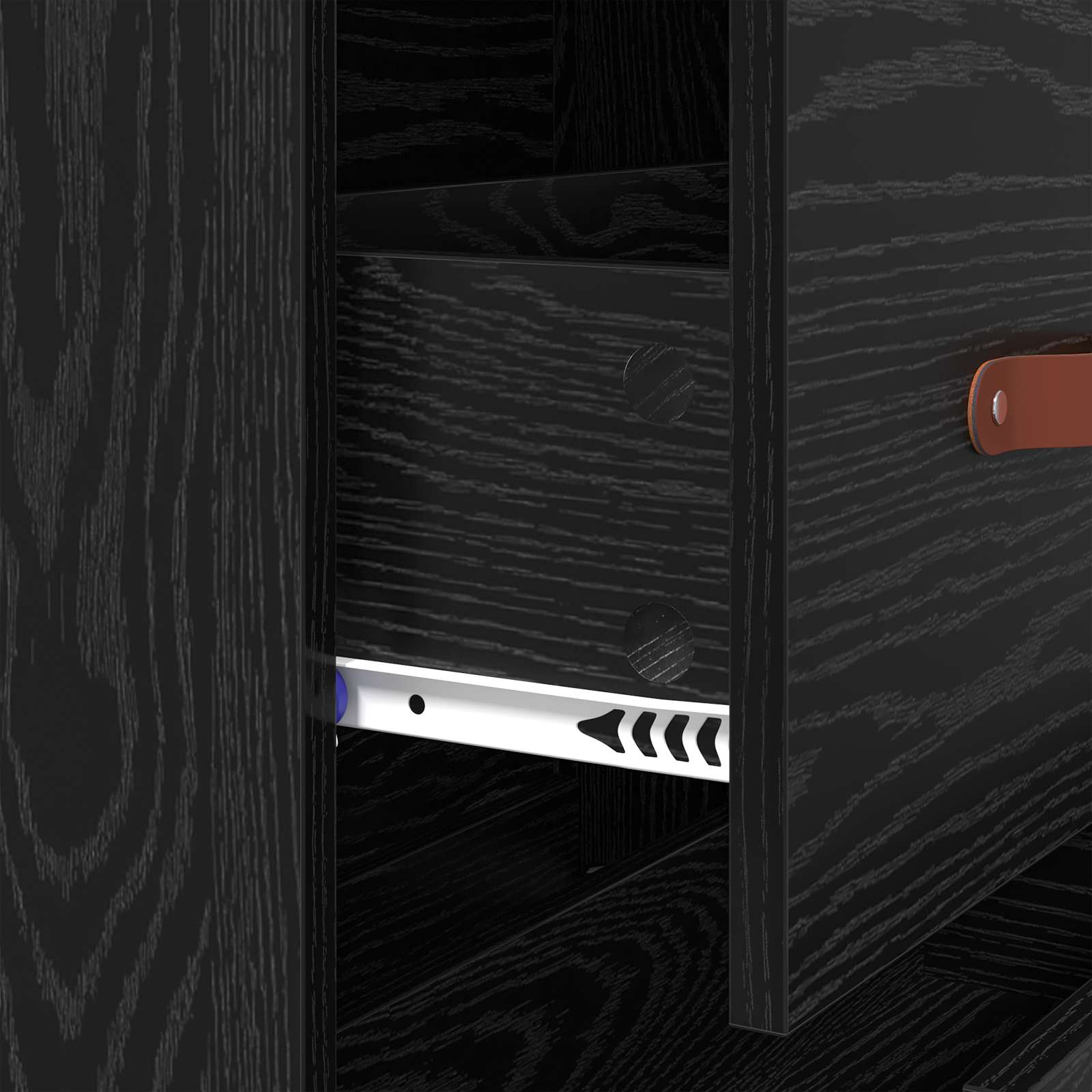 Kommode Schwarze Eiche 69,5 x 34 x 90 cm Holzwerkstoff