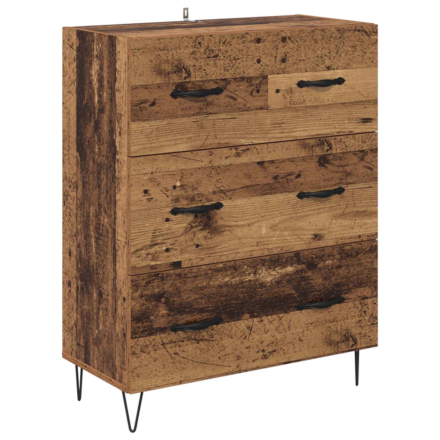 Sideboard Altholz 69,5 x 34 x 90 cm Verbundholz und Eisen
