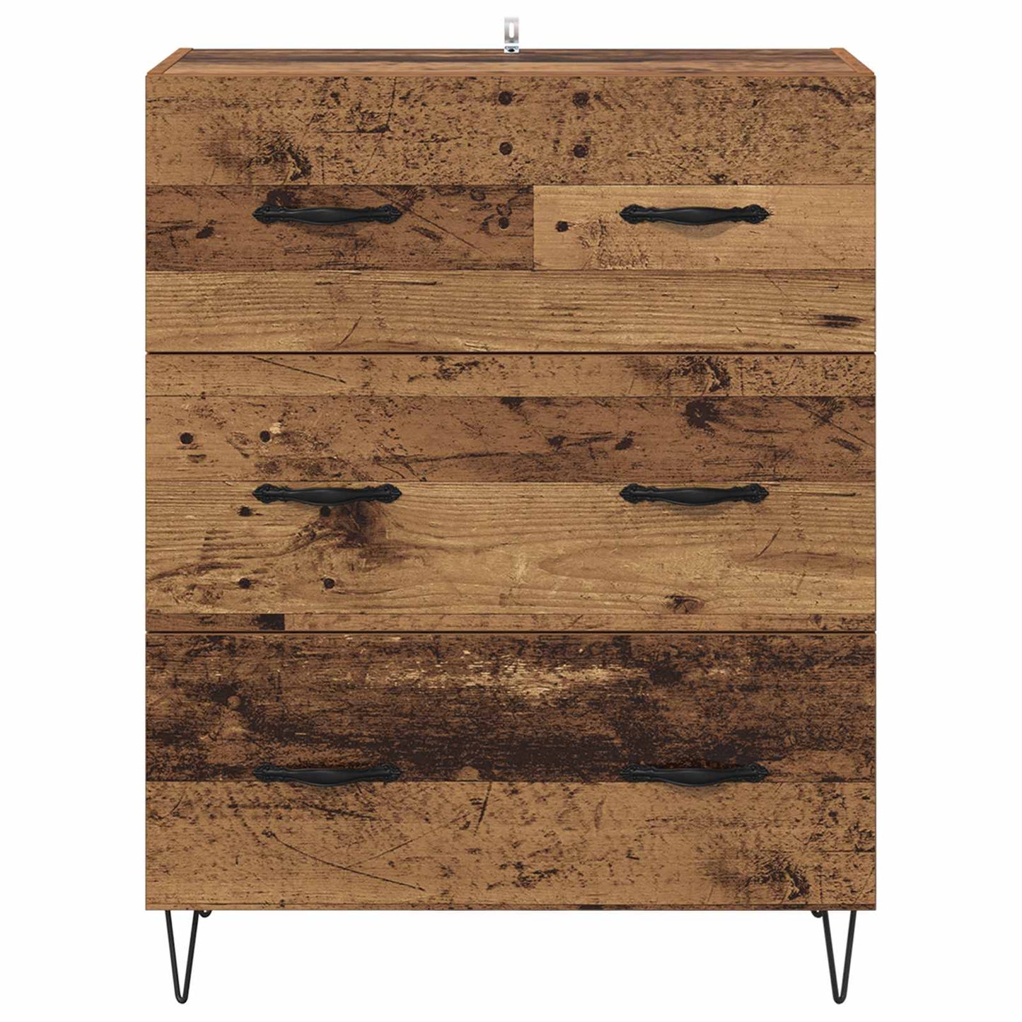 Sideboard Altholz 69,5 x 34 x 90 cm Verbundholz und Eisen