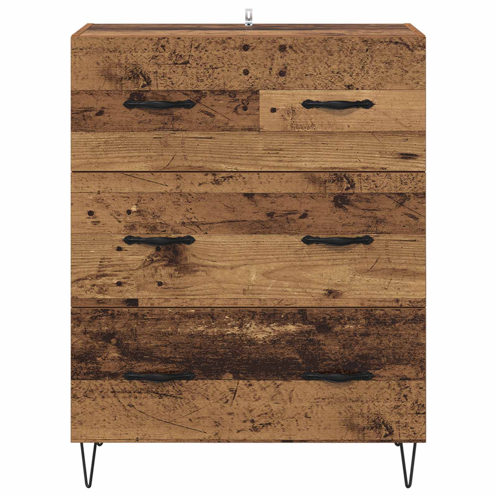 Sideboard Altholz 69,5 x 34 x 90 cm Verbundholz und Eisen