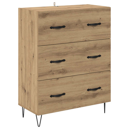 Sideboard Artisan-Eiche 69,5 x 34 x 90 cm Verbundholz und Eisen