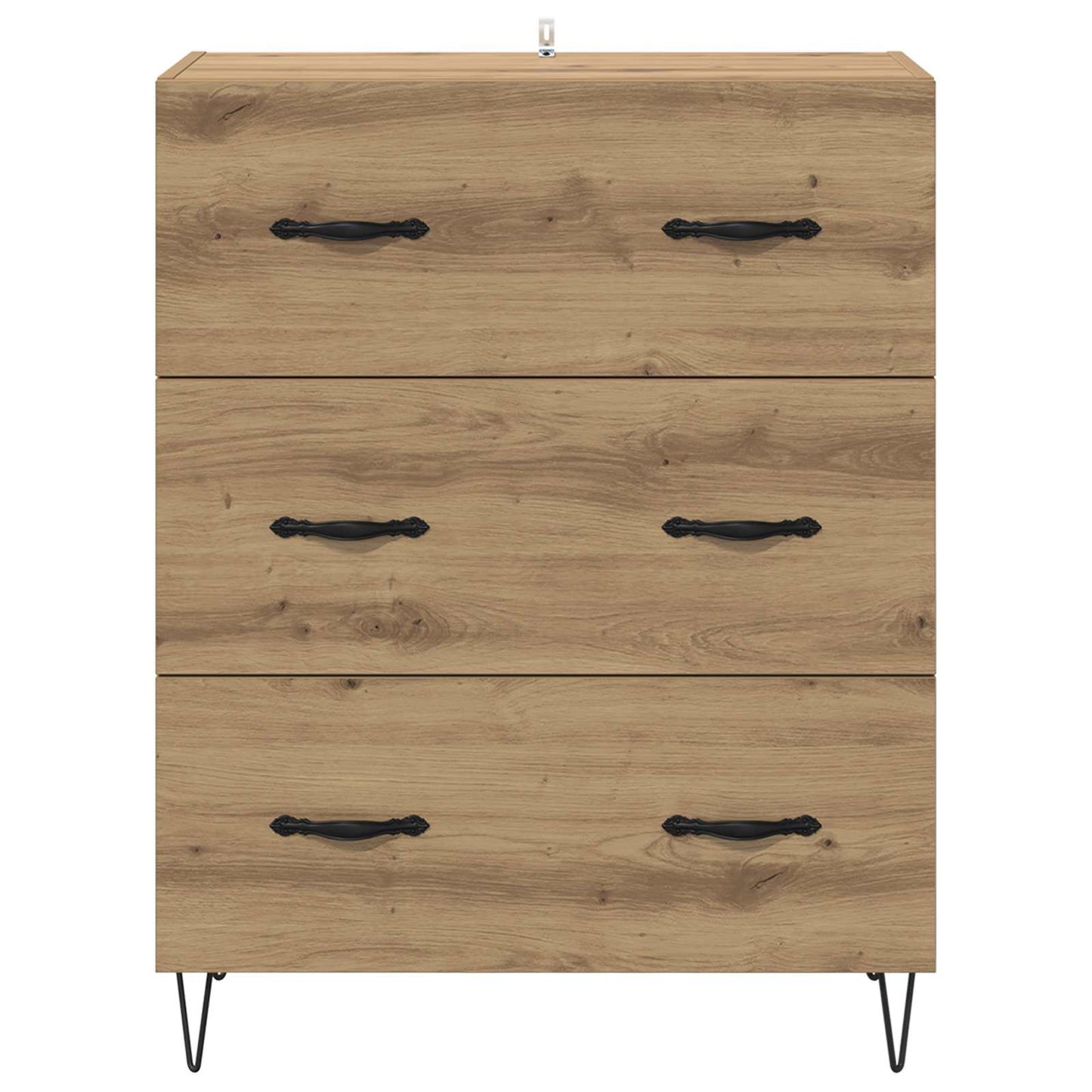 Sideboard Artisan-Eiche 69,5 x 34 x 90 cm Verbundholz und Eisen