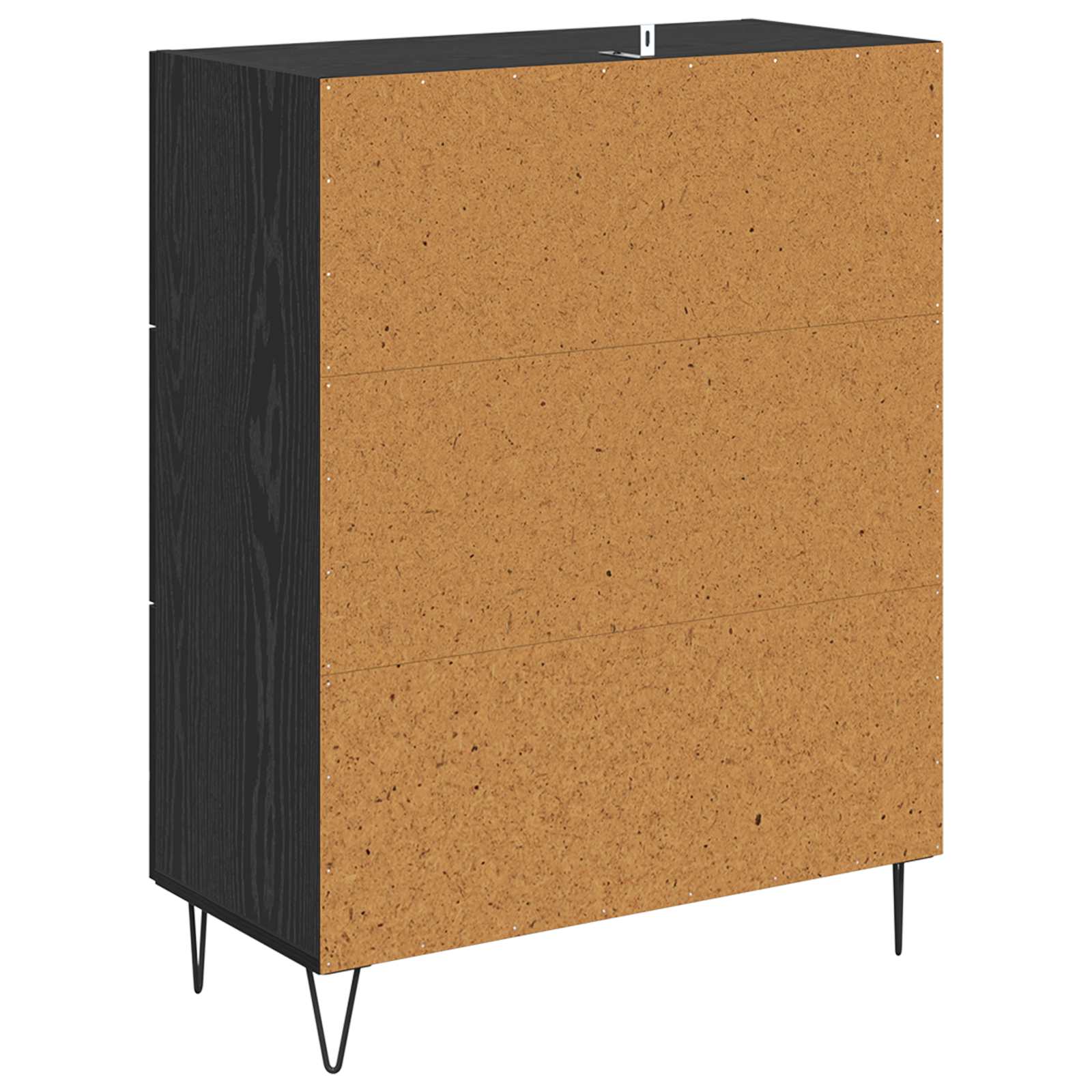 Sideboard mit Schubladen Schwarz Eichen-Optik 69,5 x 34 x 90 cm