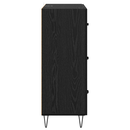 Sideboard mit Schubladen Schwarz Eichen-Optik 69,5 x 34 x 90 cm