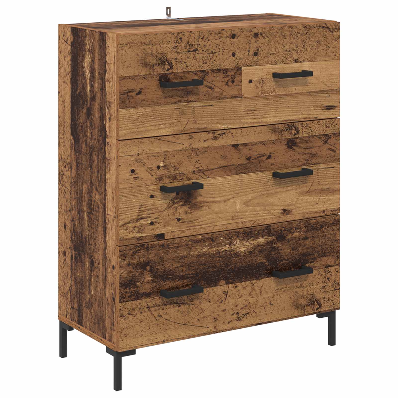 Sideboard Altholz 69,5 x 34 x 90 cm Verbundholz und Eisen