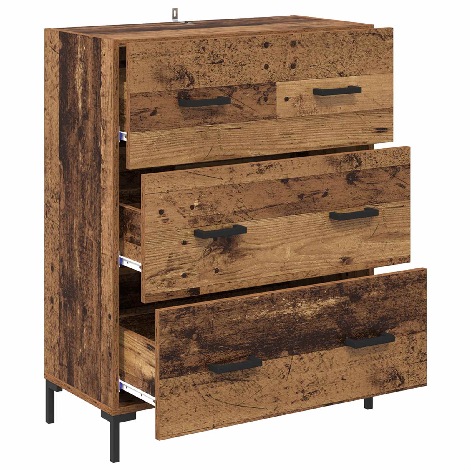 Sideboard Altholz 69,5 x 34 x 90 cm Verbundholz und Eisen