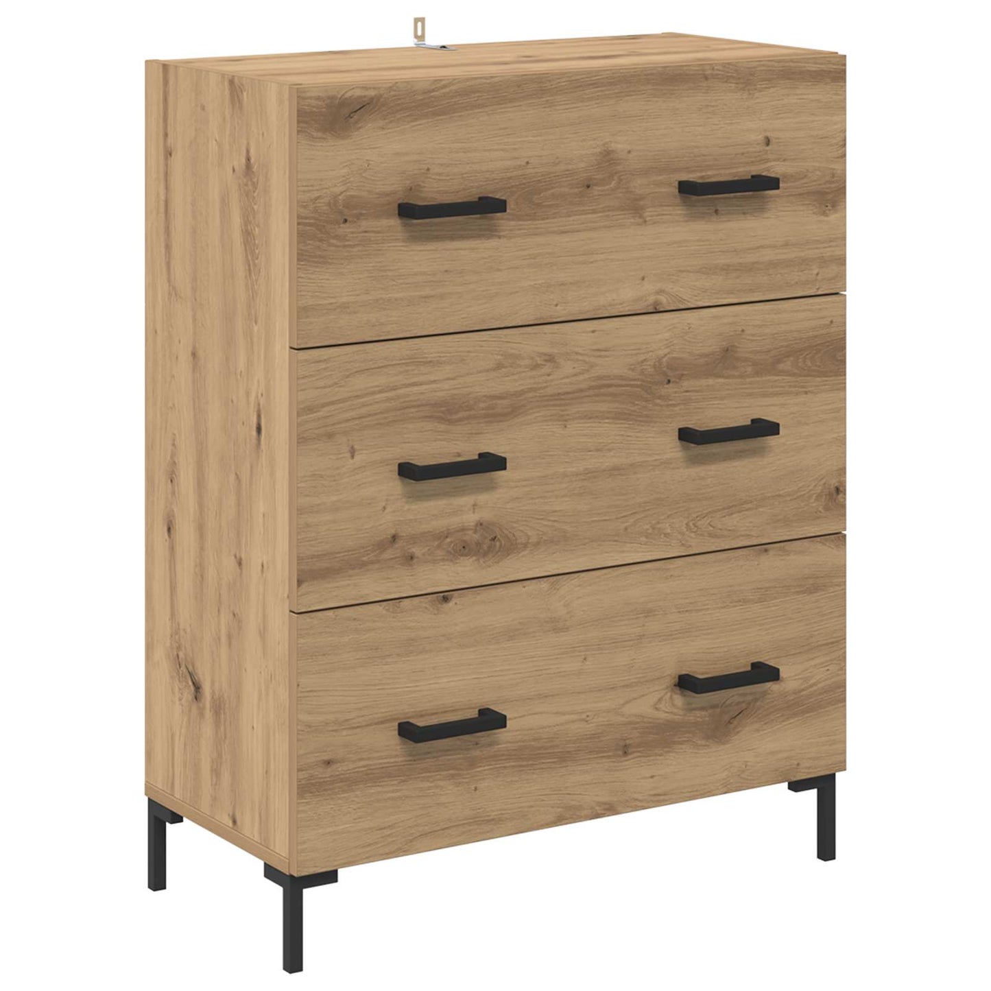 Sideboard Artisan-Eiche 69,5 x 34 x 90 cm Verbundholz und Eisen