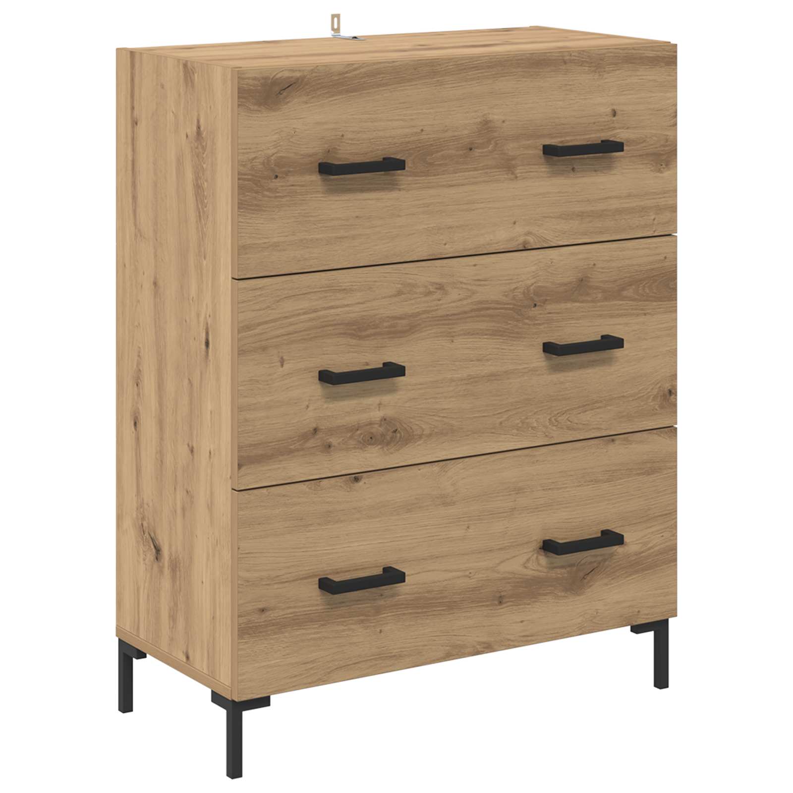 Sideboard Artisan-Eiche 69,5 x 34 x 90 cm Verbundholz und Eisen